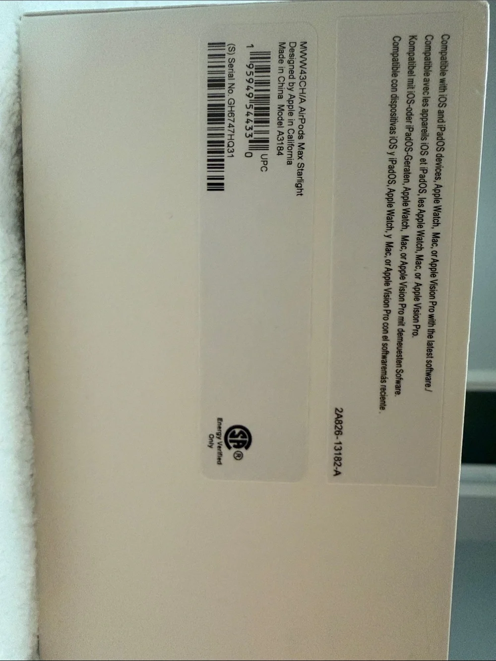 Apple Over-Ear Headphones - Champagne Gold model A3184